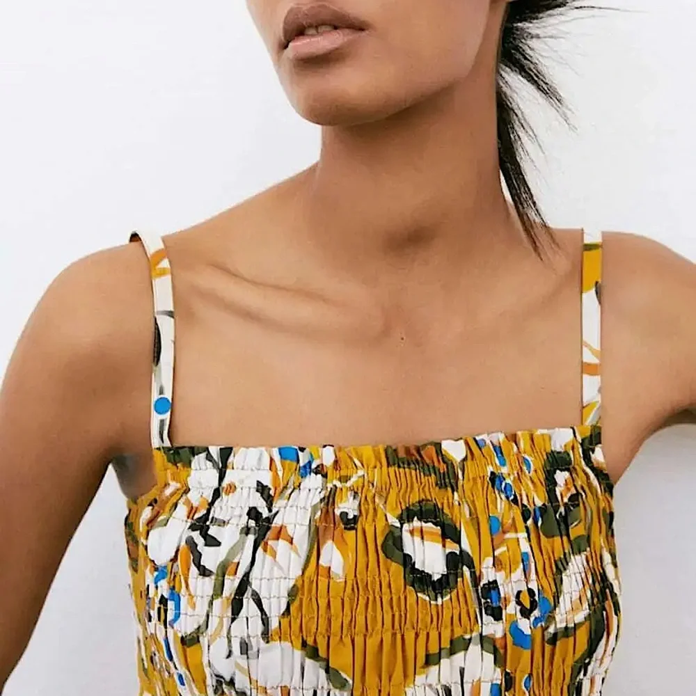 NWT Zara floral smocked sundress. Size XS. - Picture 6 of 7